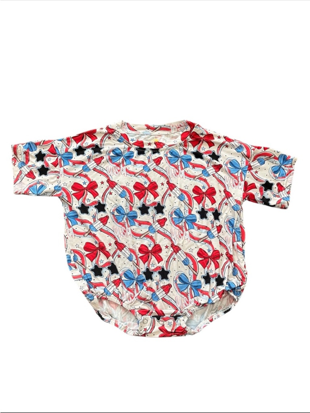 Six Southern Babes | Bamboo USA Patriotic Bubble Romper 12-18 Months